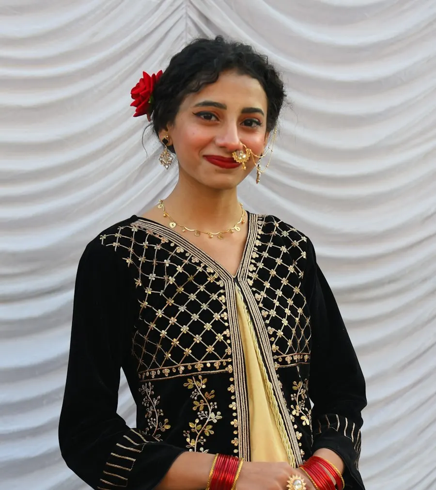 Embroidered Black Gold Kurta Set - Effortless All-Day Glam
