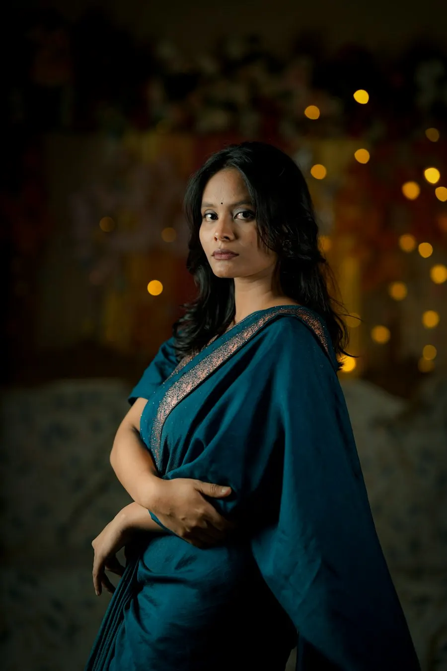 Trendy Teal Banarasi Silk Saree - Made to Turn Heads
