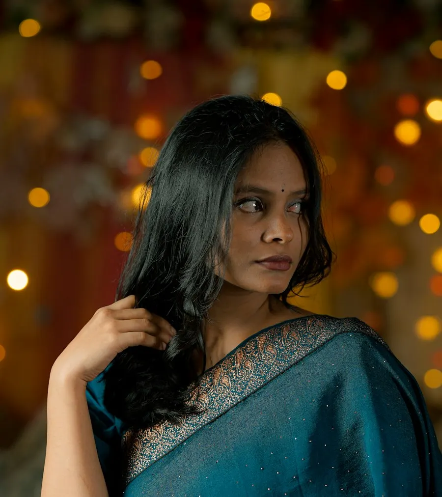 Trendy Teal Banarasi Silk Saree - Made to Turn Heads