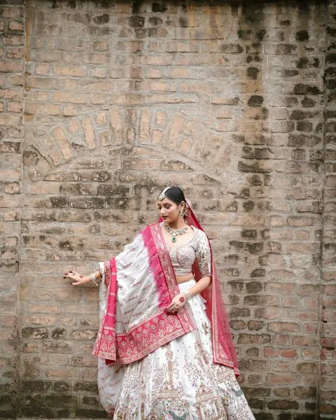 Modern White Velvet Lehenga Choli - Made to Turn Heads