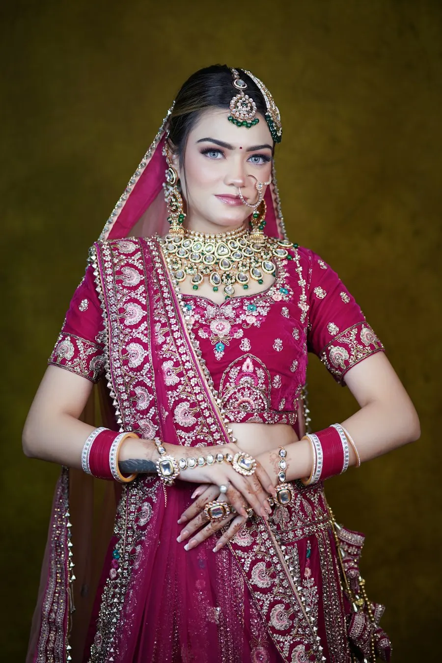 Bridal Gold Lehenga Set - Soft, Flattering & Easy