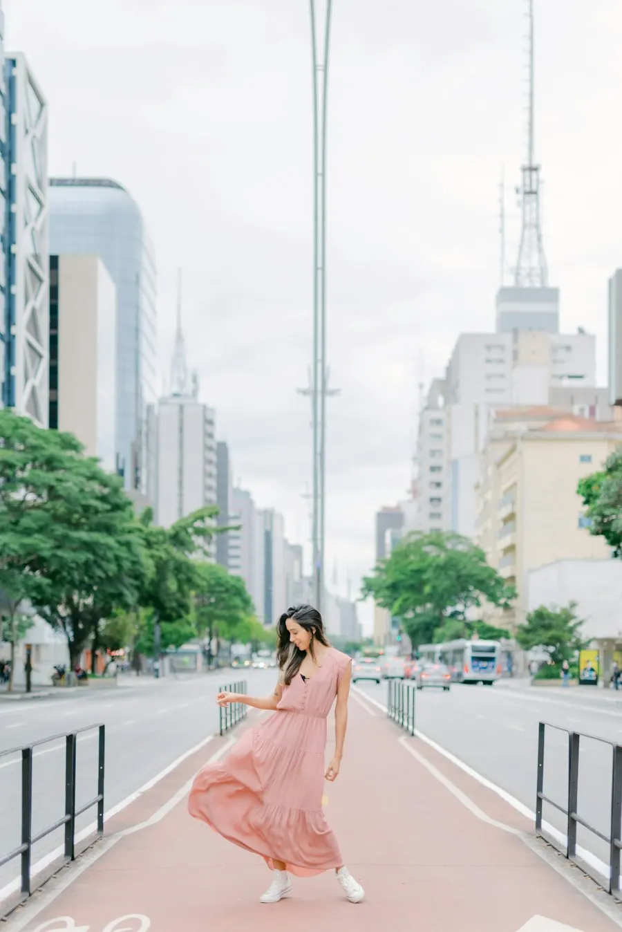 Modern Pink Cotton Dress - Effortless All-Day Glam