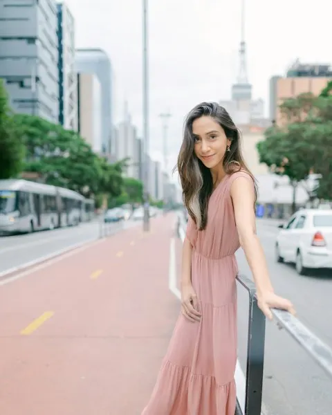 Modern Pink Cotton Dress - Effortless All-Day Glam