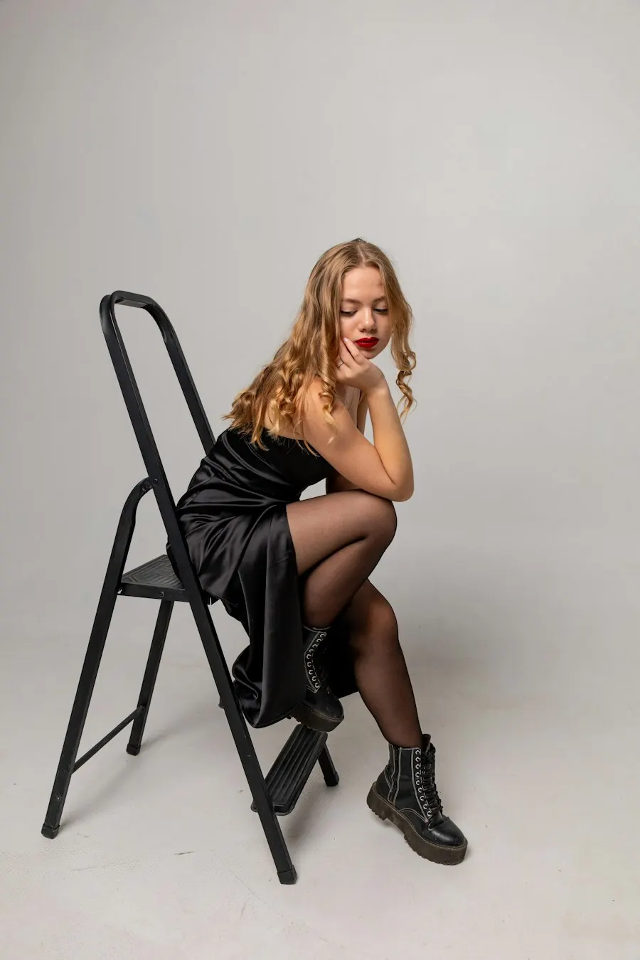 Luxe Black Georgette Dress - Insta-Ready Look