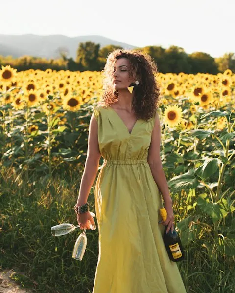 Trendy Yellow Linen Blend Dress - Effortless All-Day Glam