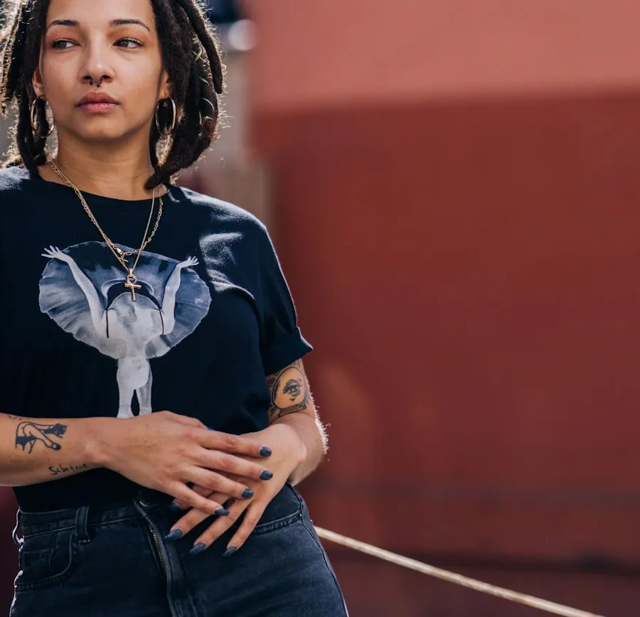 Chic Blue Organic Cotton T-Shirt - Insta-Ready Look
