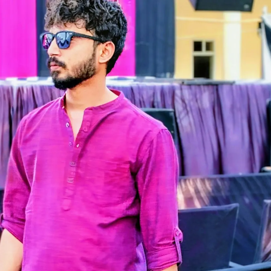 Signature Purple Block-Print Cotton Kurta Set - Clean Modern Fit