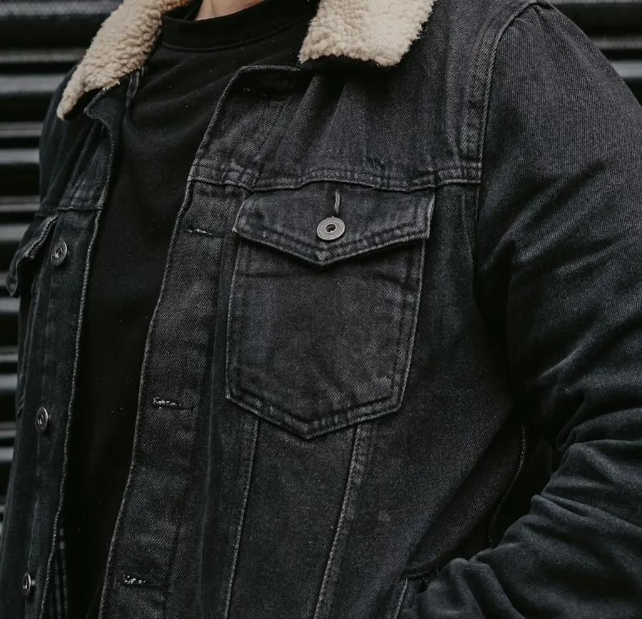 Classic Black Denim Jacket - Clean Modern Fit
