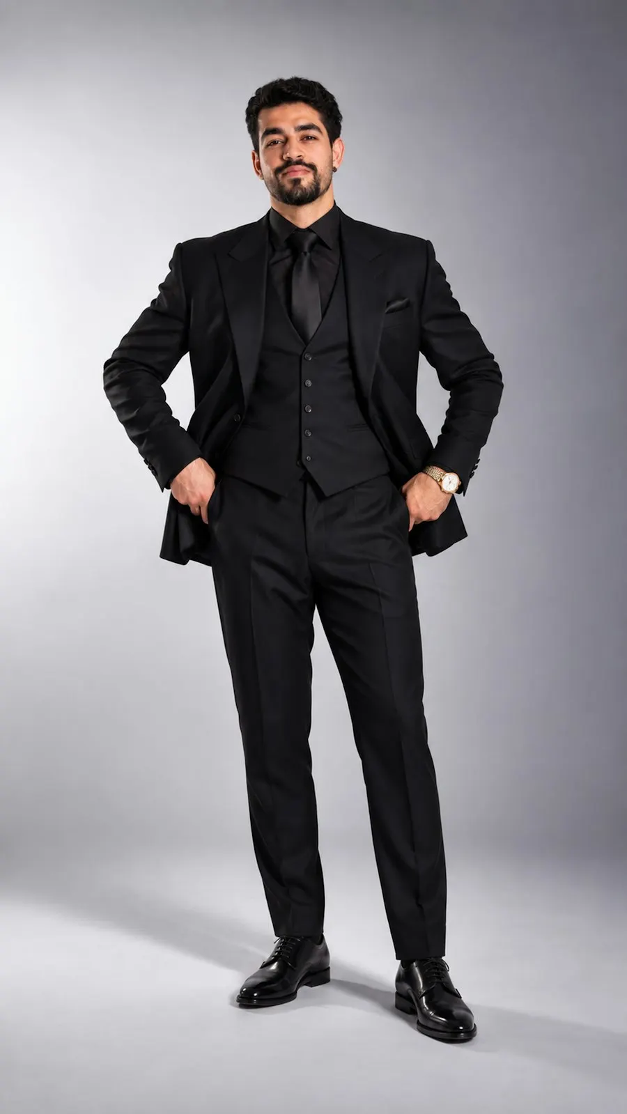 Urban Black Poly-Viscose Suit - Weekend to Workday