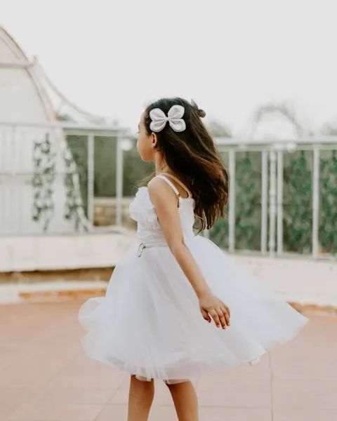Comfy White Gold Dress - Soft on Little Skin