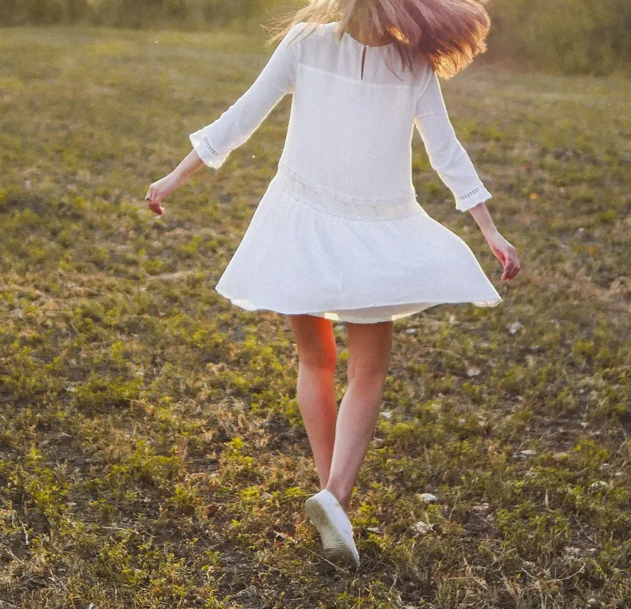 Cute White Satin Dress - Easy Wear for Busy Kids