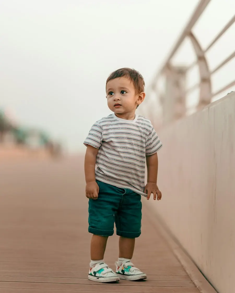 Striped White Denim T-Shirt - Easy Wear for Busy Kids