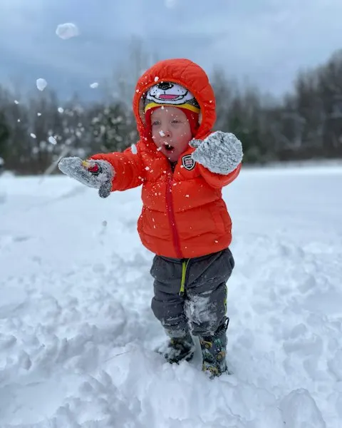 Cheerful Red Coat - Easy Wear for Busy Kids