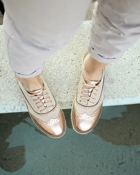 Minimal Gold Leather Shoes - Upgrade Your Look