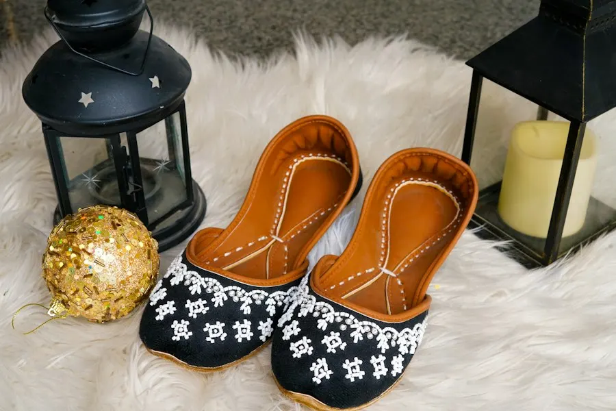 Embroidered White Velvet Shoes - Festive to Brunch Ready