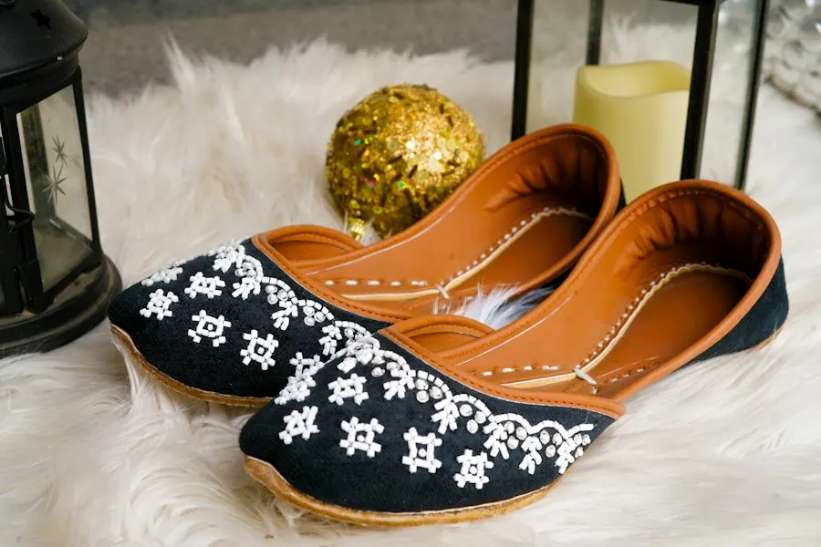 Embroidered White Velvet Shoes - Festive to Brunch Ready