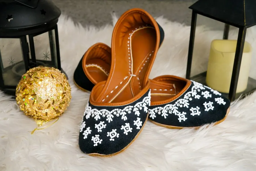 Embroidered White Velvet Shoes - Festive to Brunch Ready