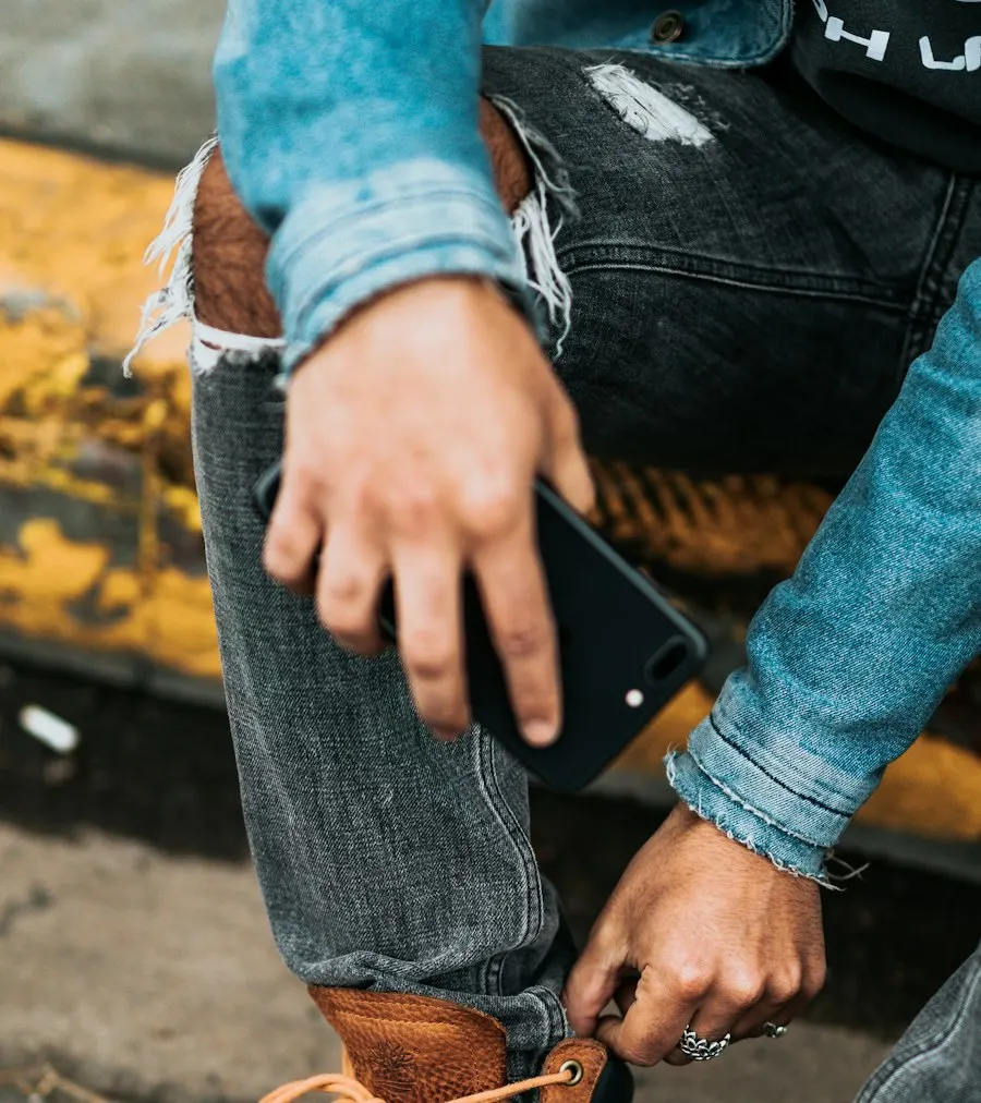 Smart Brown Denim Boots - Premium Feel, Easy Care