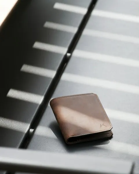 Striped White Leather Wallet - Weekend to Workday
