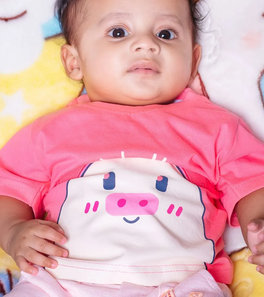 Cheerful Pink Baby Romper - Cute & Comfy