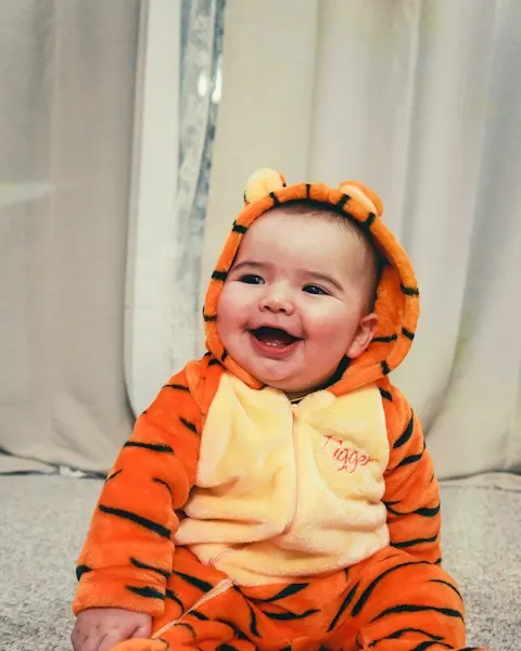 Playful Orange Onesie - Photo-Perfect Moments