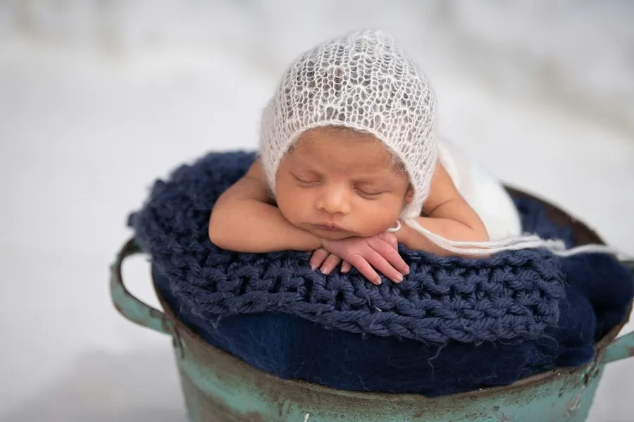 Playful White Knit Cap - Photo-Perfect Moments