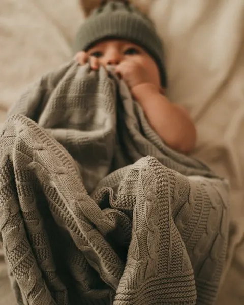 Adorable Grey Knit Cap - Cute & Comfy