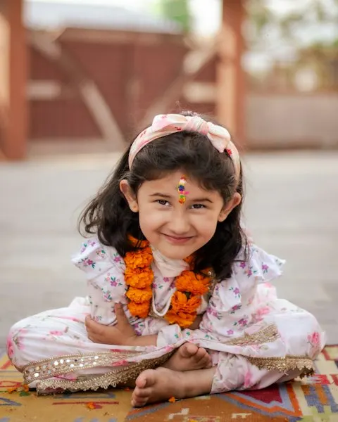 Kids Floral Ghagra Set - Dandiya Star Look