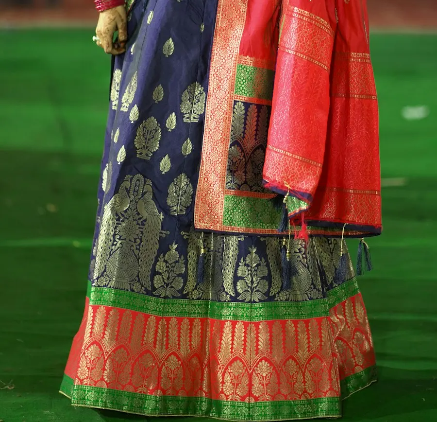 Radiant Blue Velvet Chaniya Choli - Navratri Colour Pop