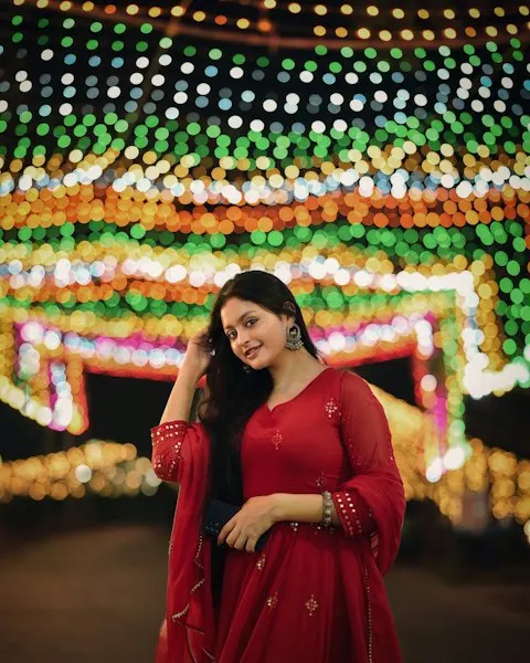 Radiant Red Anarkali Suit - Shine This Diwali