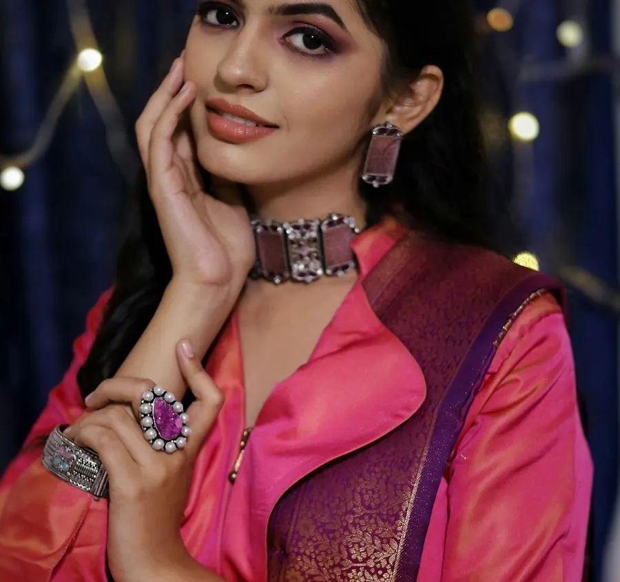 Heritage Pink Silk Saree - Shine This Diwali