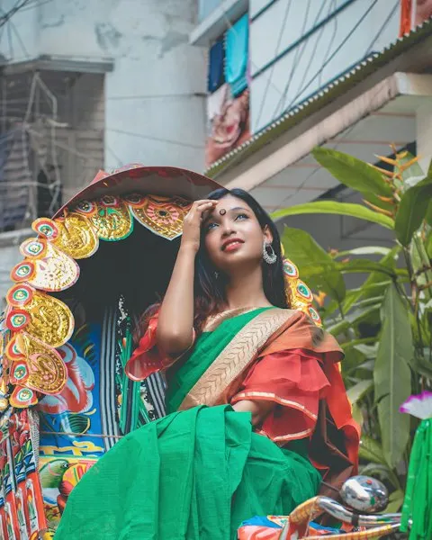 Regal Green Gold Saree - Shine This Diwali