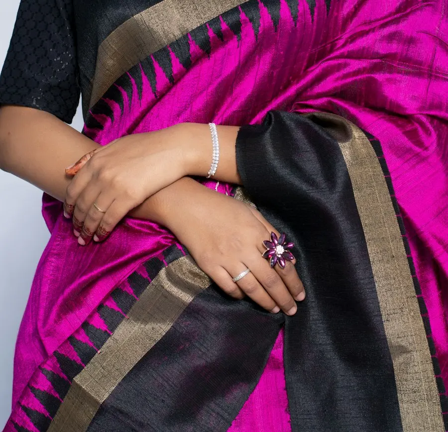 Royal Black Banarasi Silk Saree - Festival of Lights Special