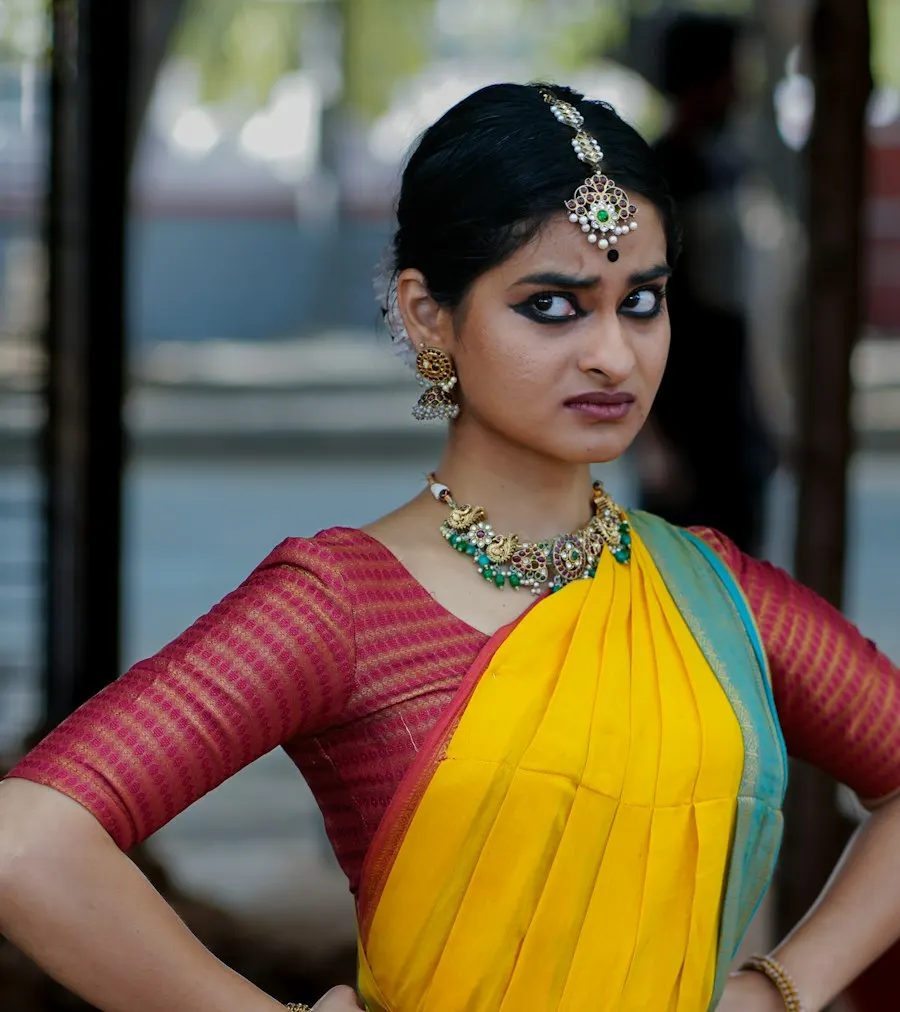 Royal Yellow Organza Saree - Rooted in Tradition
