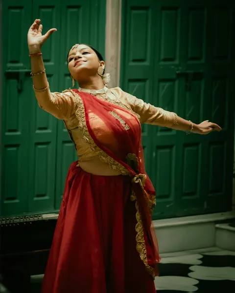 Handcrafted Red Lehenga Choli - Heritage Craft Look