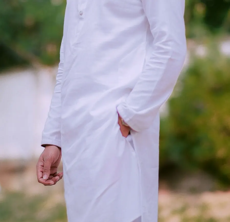 Festive White Cotton Kurta Set - Wedding & Festival Ready