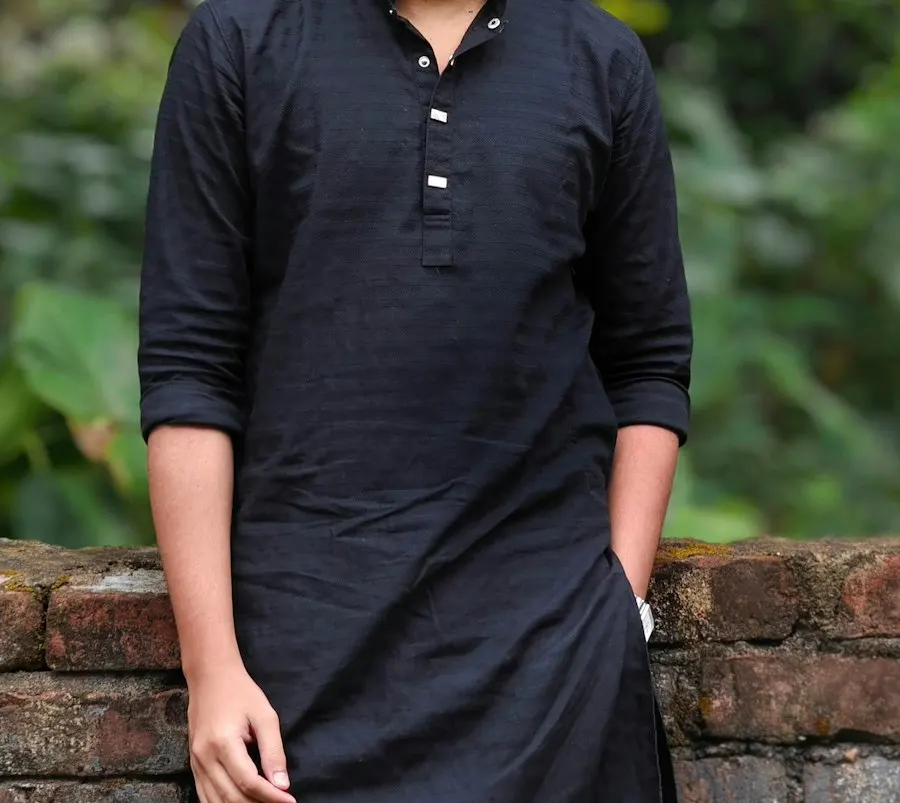 Radiant Black Block-Print Cotton Kurta Set - Timeless Tradition