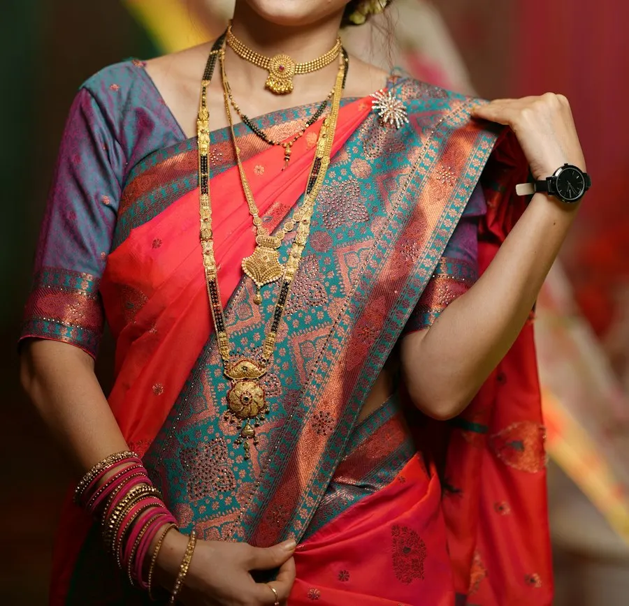 Royal Blue Chiffon Saree - Shine This Diwali