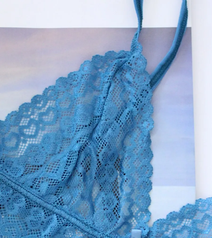 Teal Lace Bralette - Breathable Daily Essential