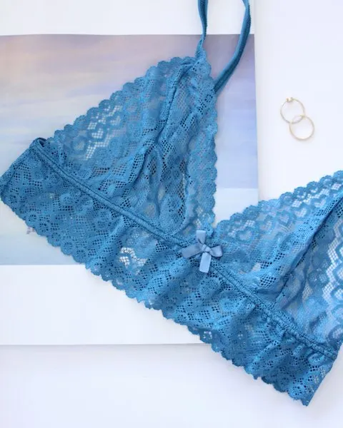 Teal Lace Bralette - Breathable Daily Essential