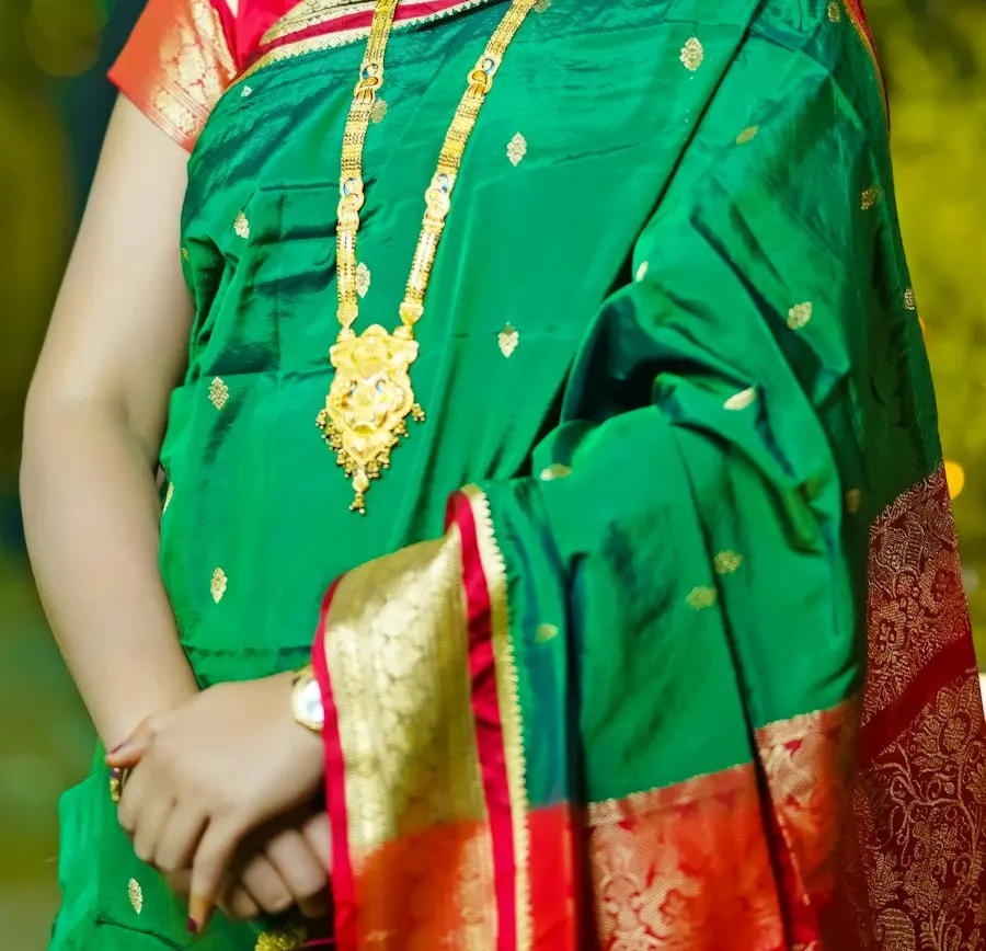 Festive Green Georgette Saree - Shine This Diwali