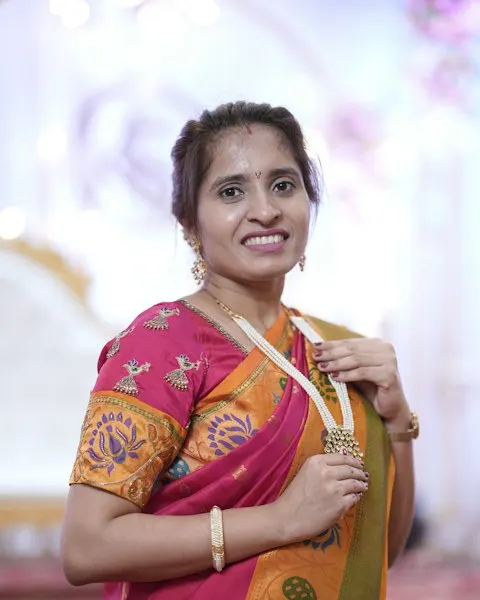 Radiant Orange Organza Saree - Shine This Diwali