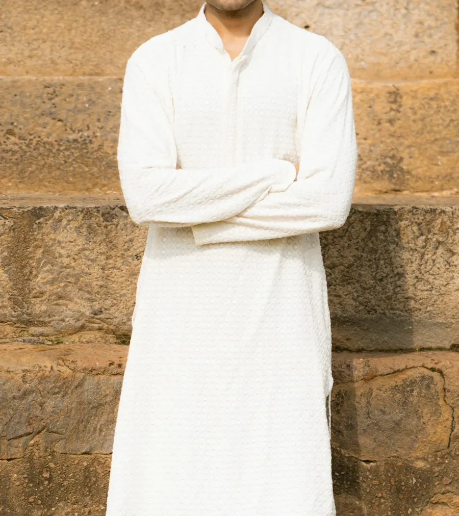 Heritage White Chanderi Kurta Set - Shine This Diwali