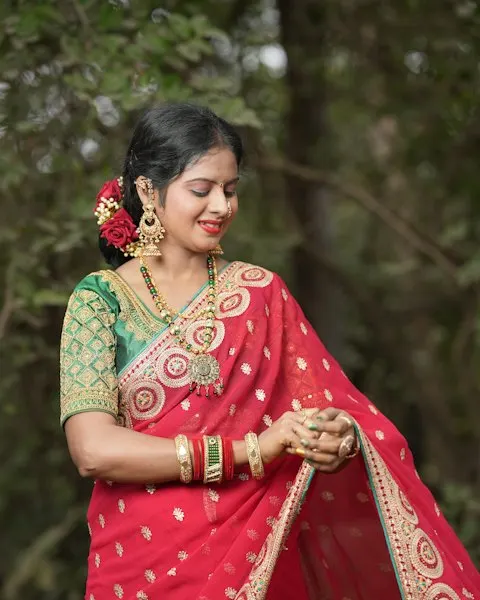 Regal Green Tissue Saree - Classic Indian Charm