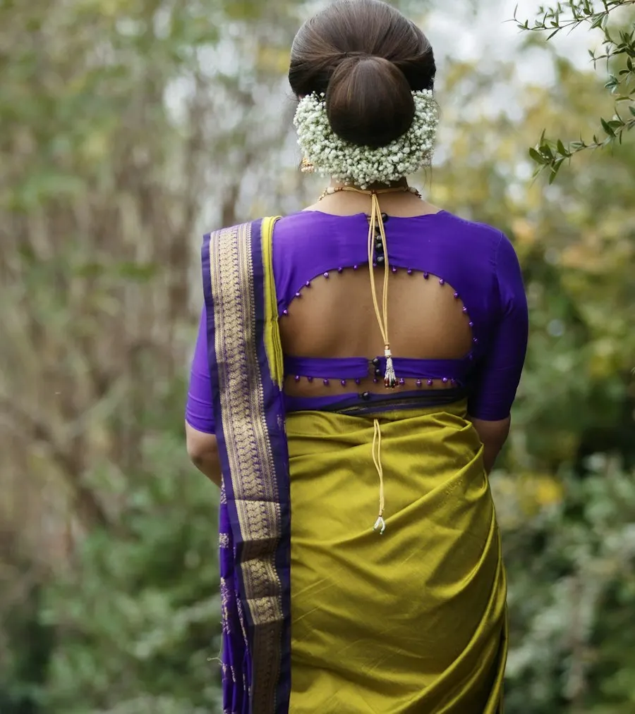 Trendy Yellow Tissue Saree - Effortless All-Day Glam