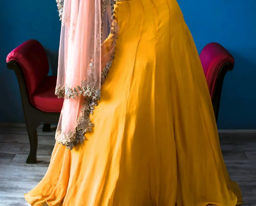 Trendy Yellow Velvet Lehenga Choli - Insta-Ready Look
