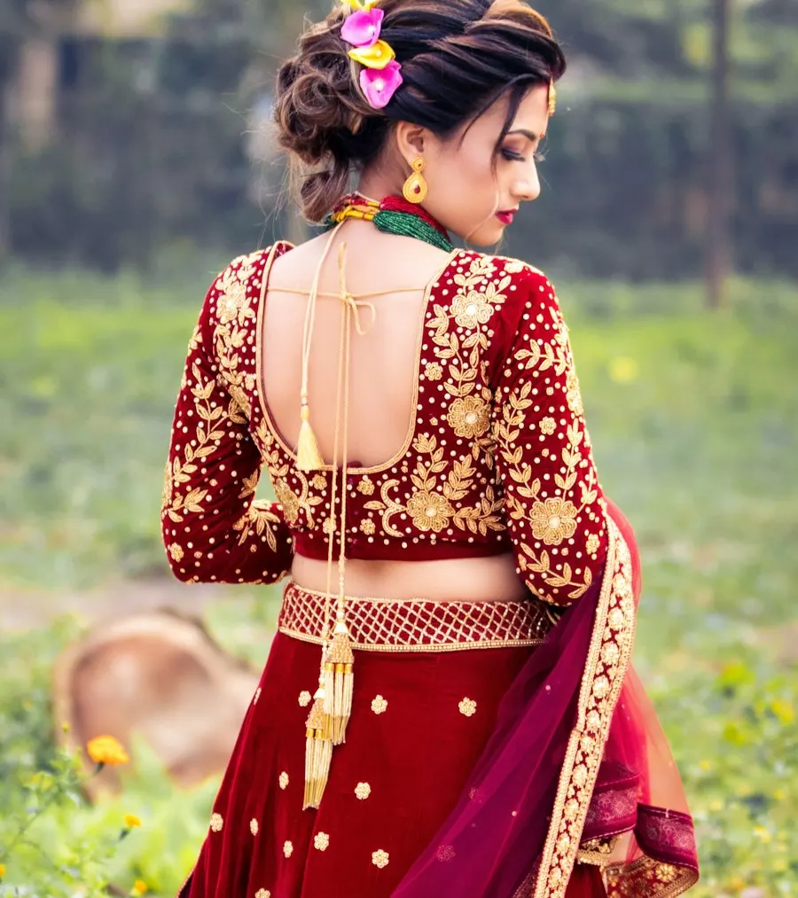 Graceful Gold Lehenga Choli - Soft, Flattering & Easy