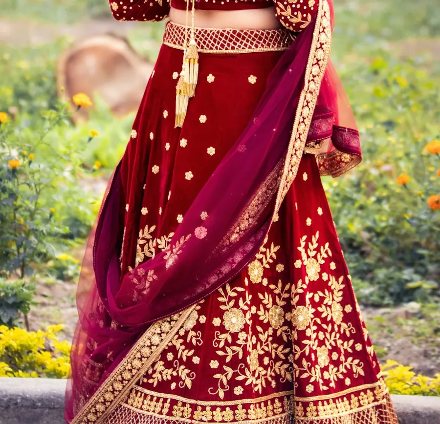 Graceful Gold Lehenga Choli - Soft, Flattering & Easy