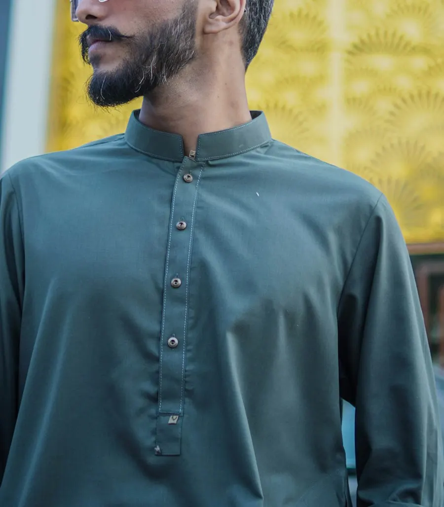 Smart Green Silk Blend Kurta Set - Built for Comfort
