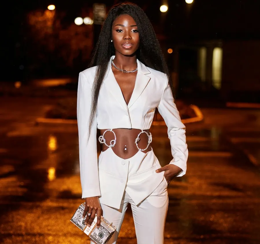 Chic White Wool Blend Suit - Your New Favourite